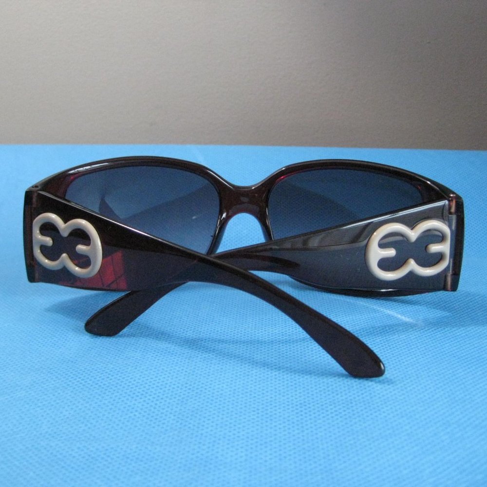 Vintage Escada SES 014 COL Z90 Burgundy Brown Signature Sunglasses